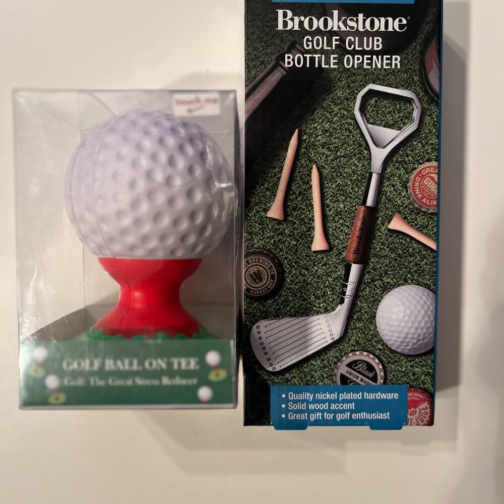 Golf‎ Bottle Opener and Stress Ball (new/men/x)